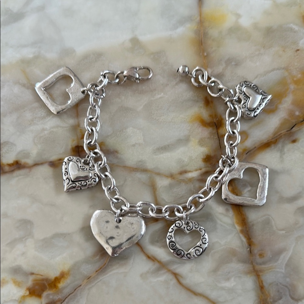 Brighton Silver Heart Charm Bracelet - Picture 8 of 11